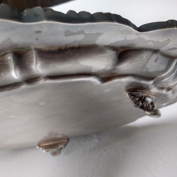 Vintage Chippendale Silverplate 12" Round Footed Platter Tray - Picture 2 of 8